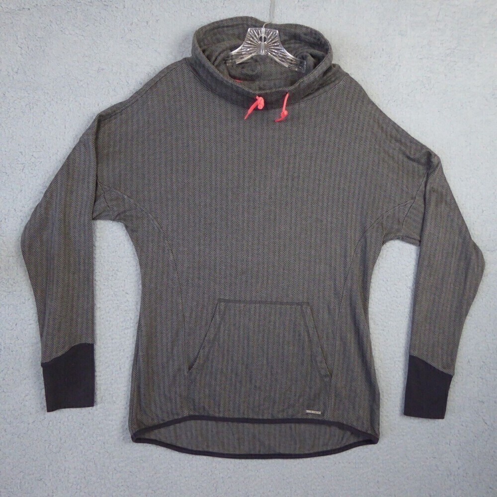 Mondetta Sweatshirt Womens Large Gray Cowl Neck Performance Pullover Thumb Hole